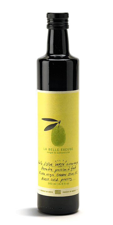 LA BELLE EXCUSE - Huile d’olive verte extra vierge (première pression à froid) 250ML